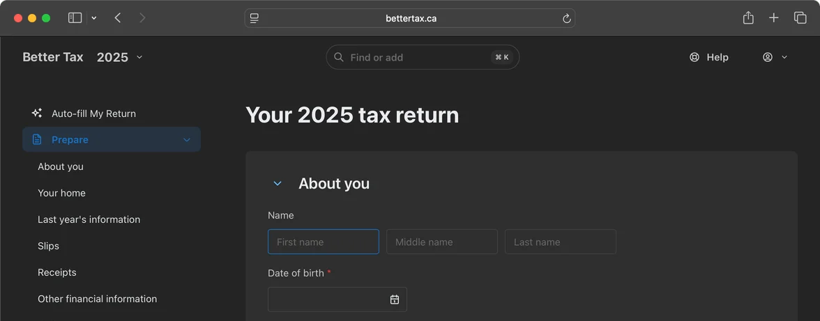 Better Tax screenshot