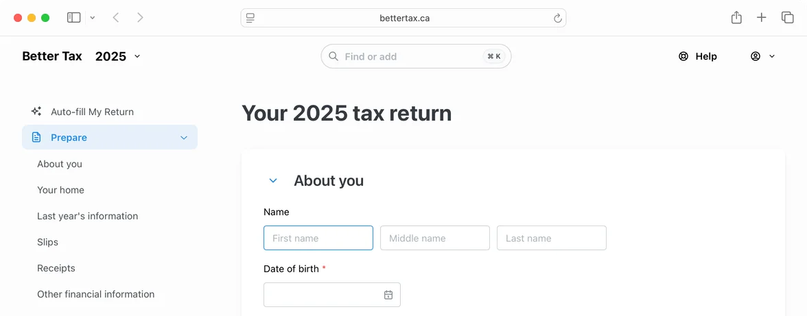 Better Tax screenshot